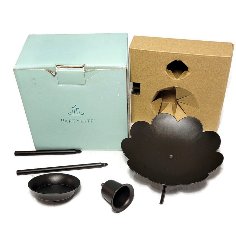 PartyLite Creative Capers Candle Holder Black New in Box P9759